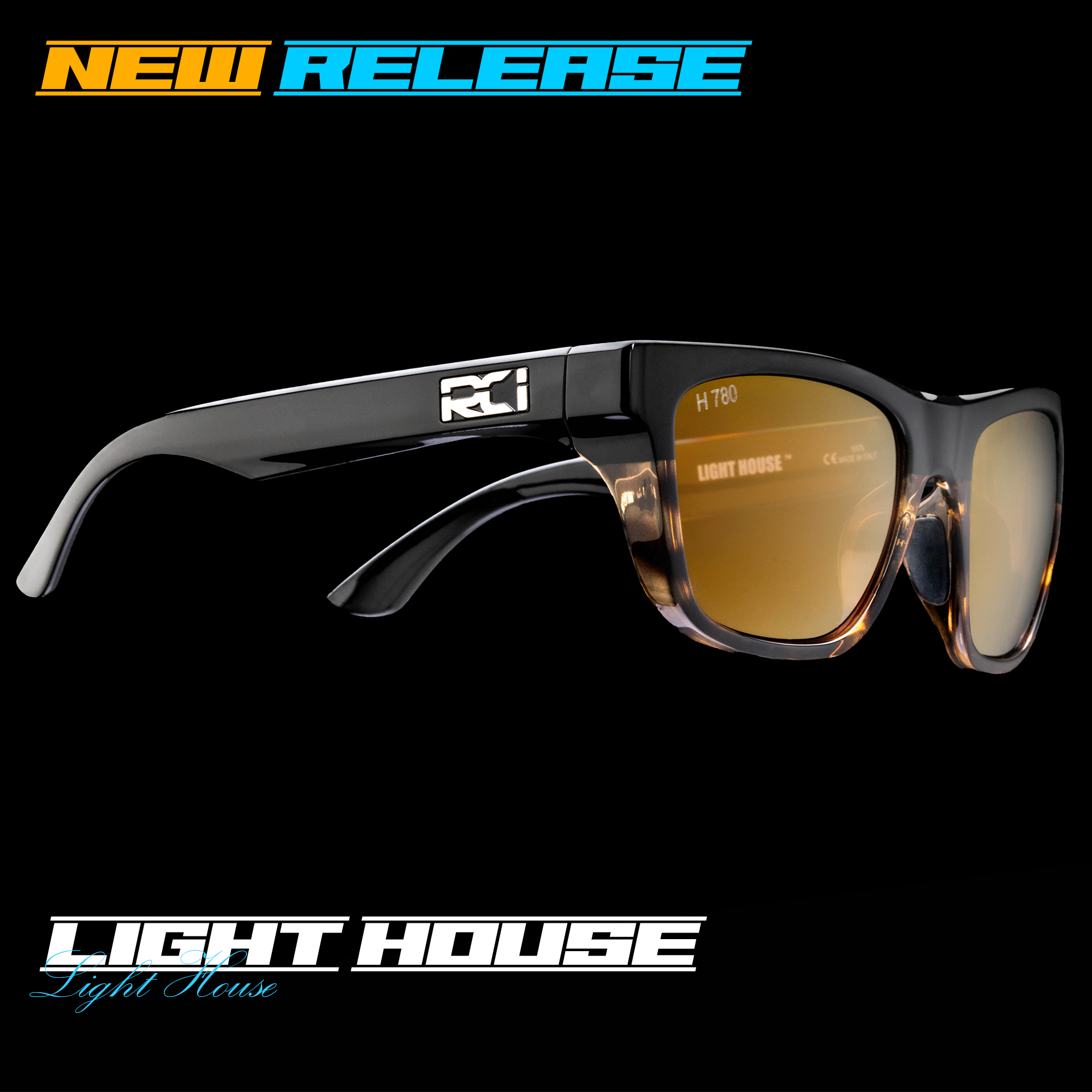 Light House Black Tort Copper Sunrise Gold Mirror H780 RCI Optics